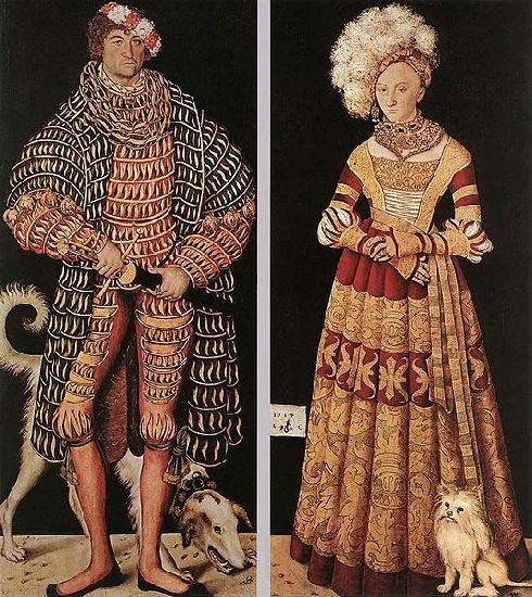 Lucas Cranach Doppelbildnis Herzog Heinrichs des Frommen und seiner Gemahlin Herzogin Katharina von Mecklenburg Norge oil painting art